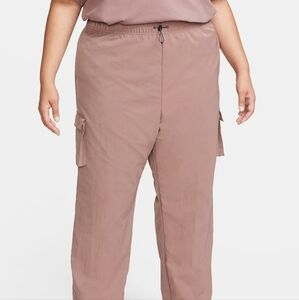 Nike 3XL High Waisted Woven Cargo Pants - Smokey Mauve